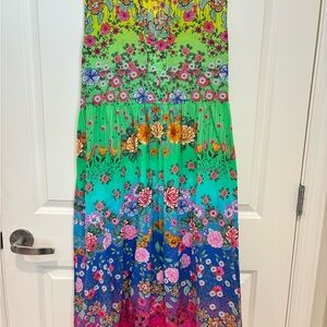 Johnny Was Floral Multicolor Midi Dress
